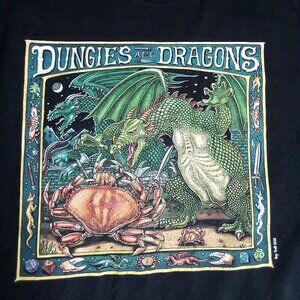 Ray Troll Dungies & Dragons Parody Illustration T-Shirt
